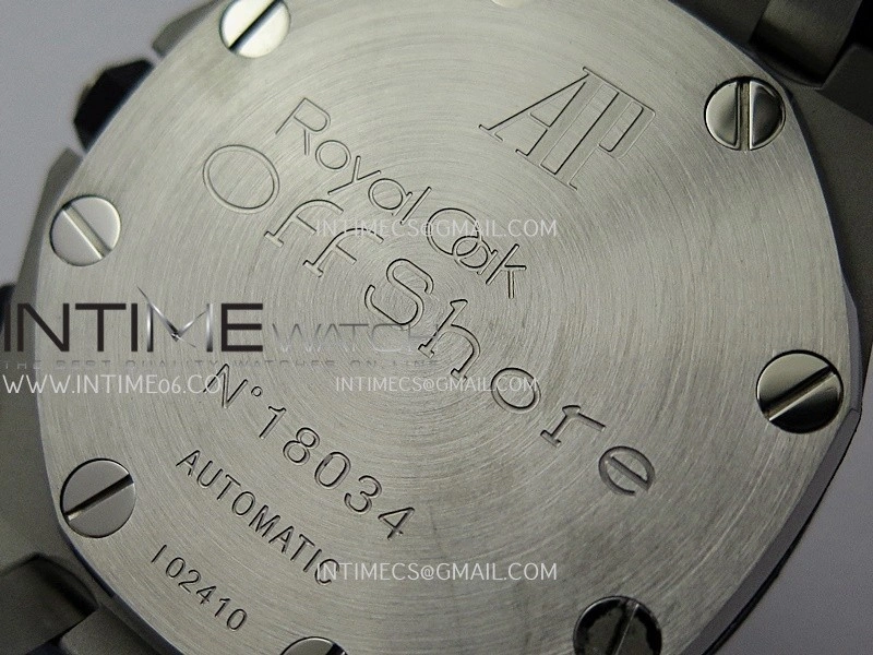 Royal Oak Offshore 42mm Navy TKF Best Edition White Dial on Blue Leather Strap A7750