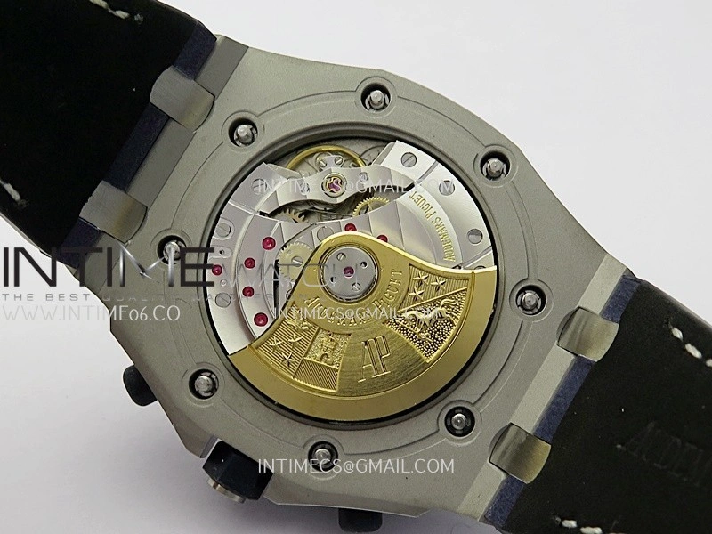 Royal Oak Offshore 42mm Navy TKF Best Edition White Dial on Blue Leather Strap A7750