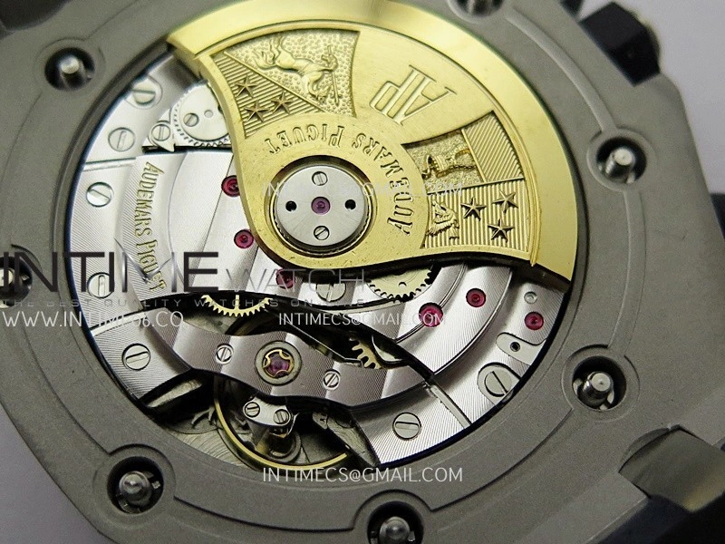 Royal Oak Offshore 42mm Navy TKF Best Edition White Dial on Blue Leather Strap A7750