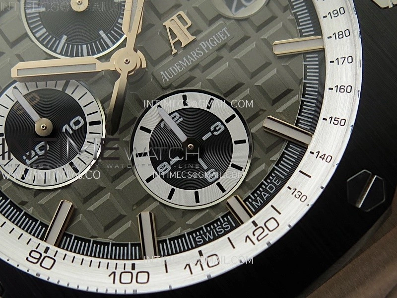 Royal Oak Offshore 44mm RG TKF 1:1 Best Edition Gray Dial on Black Rubber Strap A3126