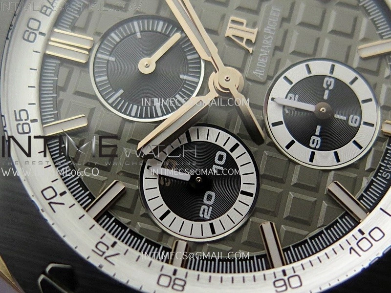 Royal Oak Offshore 44mm RG TKF 1:1 Best Edition Gray Dial on Black Rubber Strap A3126