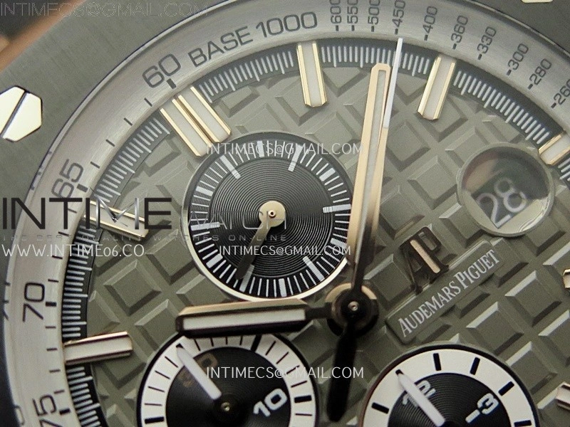 Royal Oak Offshore 44mm RG TKF 1:1 Best Edition Gray Dial on Black Rubber Strap A3126