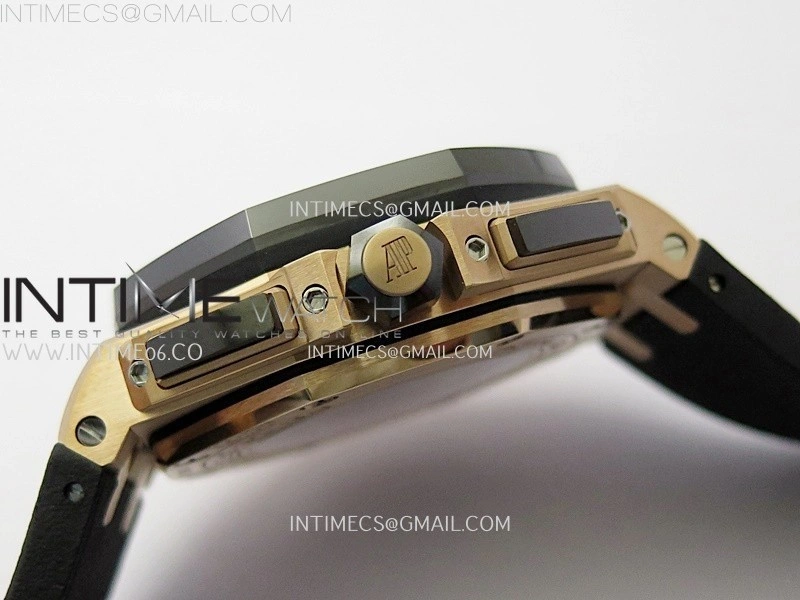 Royal Oak Offshore 44mm RG TKF 1:1 Best Edition Gray Dial on Black Rubber Strap A3126