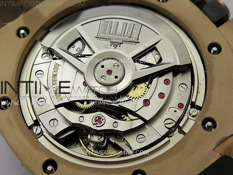 Royal Oak Offshore 44mm RG TKF 1:1 Best Edition Gray Dial on Black Rubber Strap A3126
