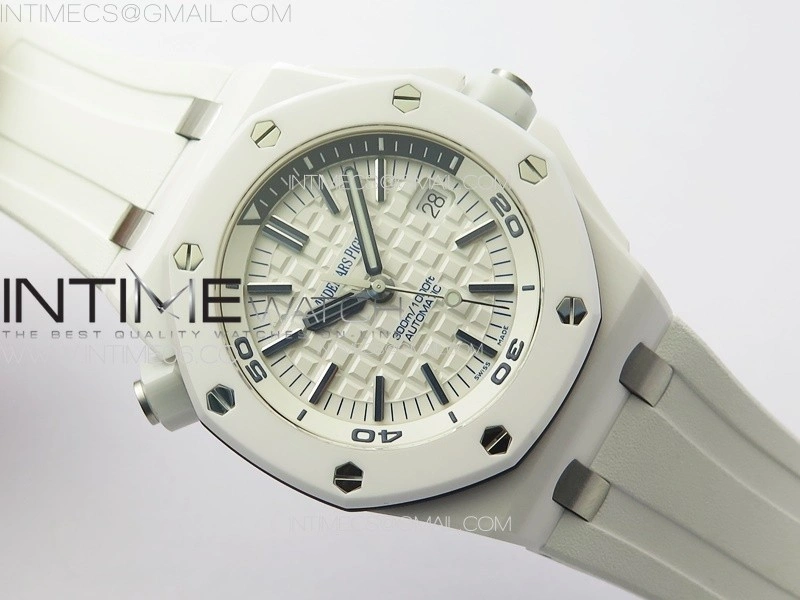 Royal Oak Offshore Diver 15707 White Ceramic APSF 1:1 Best Edition SA3120 Super Clone