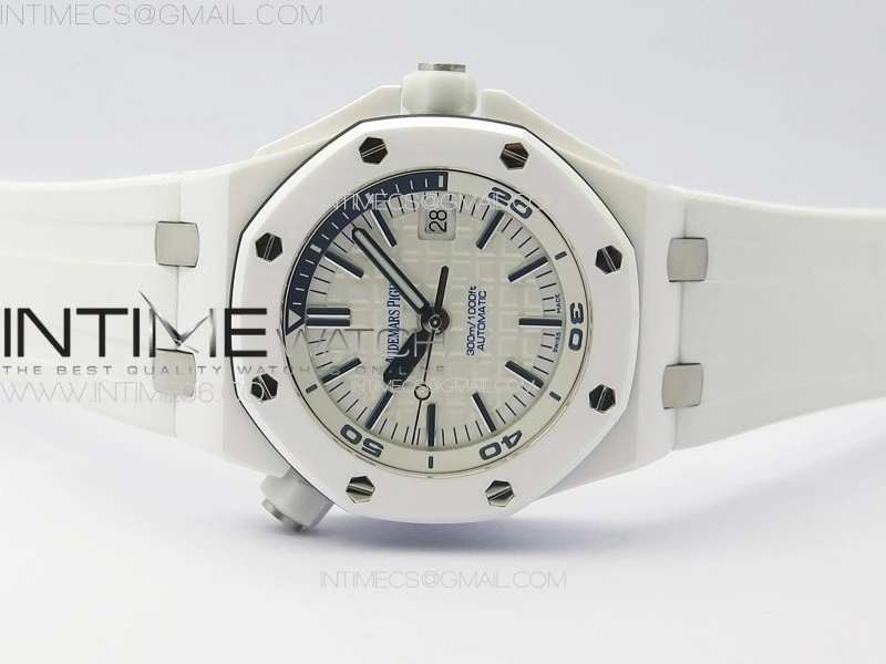Royal Oak Offshore Diver 15707 White Ceramic APSF 1:1 Best Edition SA3120 Super Clone