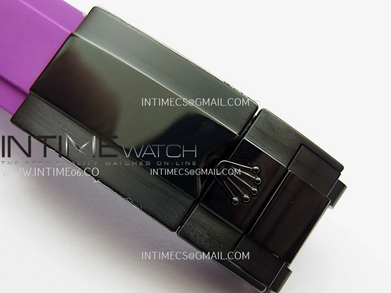 Daytona Blaken Carbon Bezel PVD Sonic Best Edition Skeleton Dial On Purple Rubber Strap Super Clone SA4130
