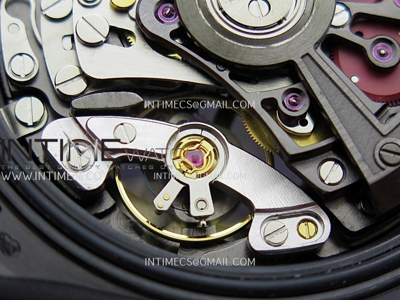 Daytona Blaken Carbon Bezel PVD Sonic Best Edition Skeleton Dial On Purple Rubber Strap Super Clone SA4130