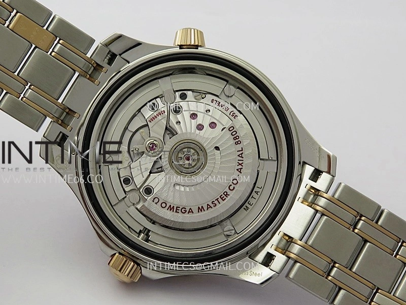 Seamaster Diver 300M Black Ceramic Bezel SS RG V4 VSF 1:1 Best Edition Green Dial On SS RG Bracelet Super Clone Asian 8800