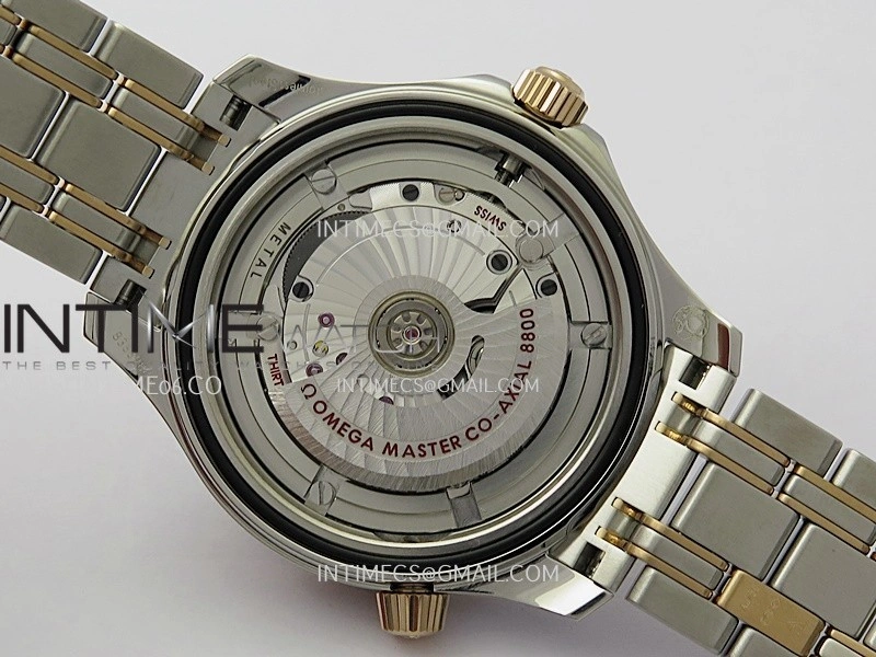 Seamaster Diver 300M Black Ceramic Bezel SS RG V4 VSF 1:1 Best Edition Green Dial On SS RG Bracelet Super Clone Asian 8800