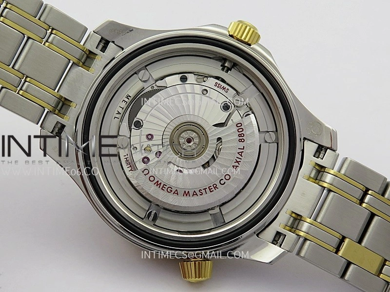 Seamaster Diver 300M Black Ceramic Bezel SS YG V4 VSF 1:1 Best Edition Black Dial On SS YG Bracelet Super Clone Asian 8800