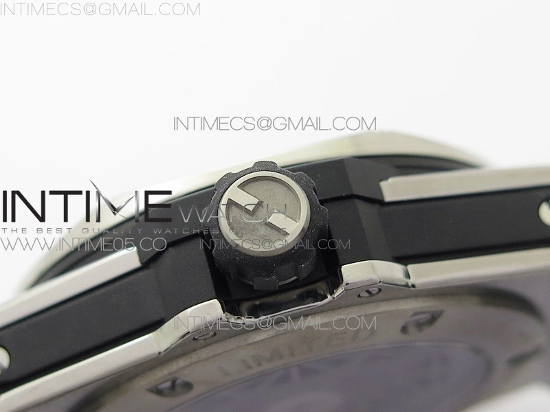 Big Bang Sang Bleu Ti Crystal Bezel WWF 1:1 Best Edition Black Skeletonal Dial On Black Gummy Strap Asian HB1213 V2