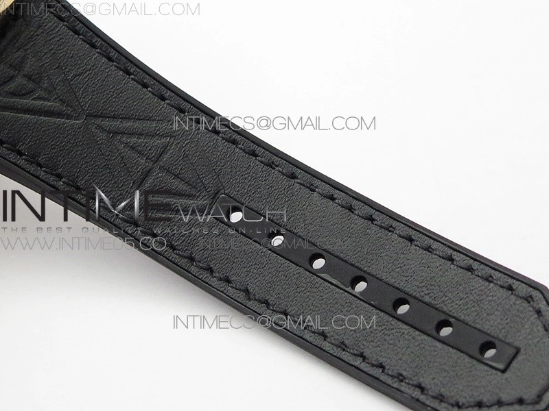 Big Bang Sang Bleu RG Ti Crystal Bezel WWF 1:1 Best Edition Black Skeletonal Dial On Black Gummy Strap Asian HB1213 V2