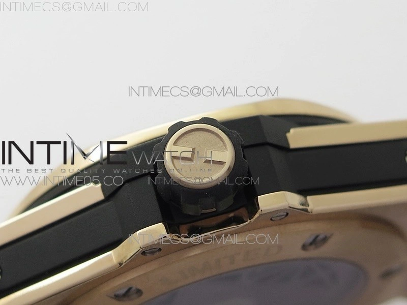 Big Bang Sang Bleu RG Ti Crystal Case Bezel WWF 1:1 Best Edition Black Skeletonal Dial On Black Gummy Strap Asian HB1213 V2
