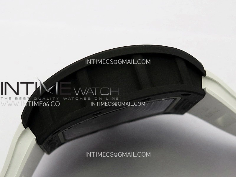 RM055 White Inner Bezel White Crown NTPT ZF 1:1 Best Edition On White Rubber Strap RMUL2 Super Clone V2