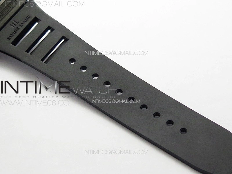 RM052 Skull Black Carbon Real Tourbillon YSF 1:1 Best Edition Skull Dial on Black Rubber Strap