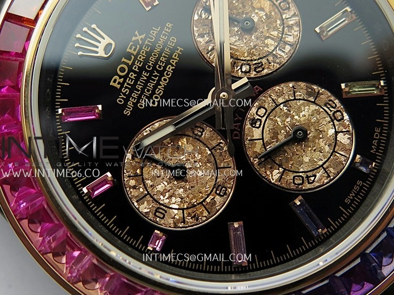 Daytona Rainbow Black Carbon SONIC 1:1 Best Edition Black Rainbow Dial on Black Nylon Strap SA4130