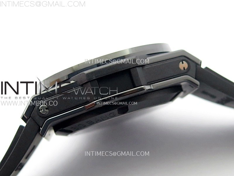 Hublot Big Bang Unico 42mm Real Black Ceramic BBF 1:1 Best Edition Black Skeleton Dial on Black Rubber Strap A1280