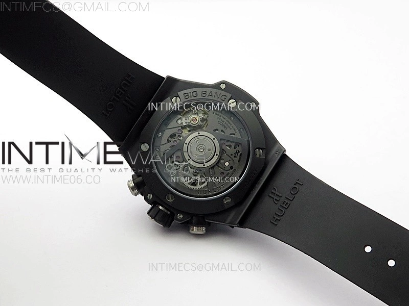Hublot Big Bang Unico 42mm Real Black Ceramic BBF 1:1 Best Edition Black Skeleton Dial on Black Rubber Strap A1280