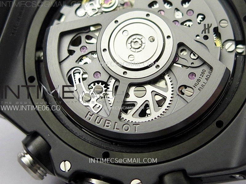 Hublot Big Bang Unico 42mm Real Black Ceramic BBF 1:1 Best Edition Black Skeleton Dial on Black Rubber Strap A1280