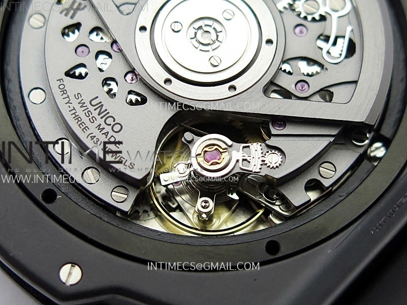Hublot Big Bang Unico 42mm Real Black Ceramic BBF 1:1 Best Edition Black Skeleton Dial on Black Rubber Strap A1280