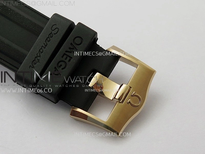 Seamaster 300M Chrono Black Ceramic Bezel RG N1F 1:1 Best Edition Black Dial on Black Rubber Strap A9900