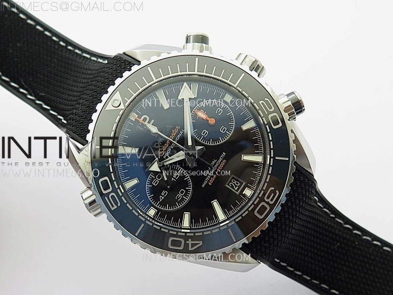 Planet Ocean Master Chronometer Black Ceramic Bezel SS SCF 1:1 Best Edition Black Dial on Black Rubber Strap A9900