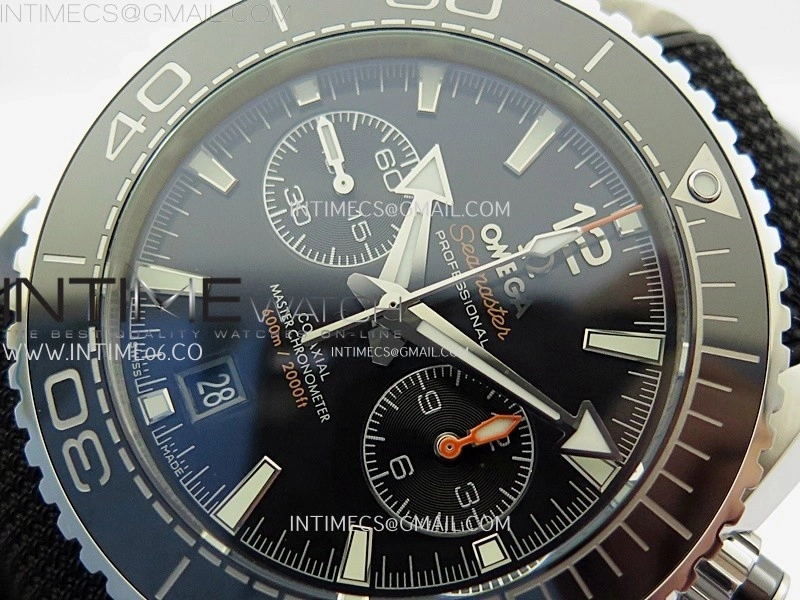 Planet Ocean Master Chronometer Black Ceramic Bezel SS SCF 1:1 Best Edition Black Dial on Black Rubber Strap A9900