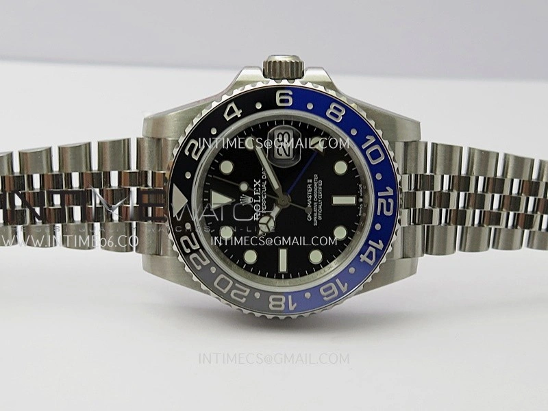 GMT-Master II 126710 BLNR Black Blue V2 904L SS QF 1:1 Best Edition Black Dial On Jubilee Bracelet SH3285 CHS