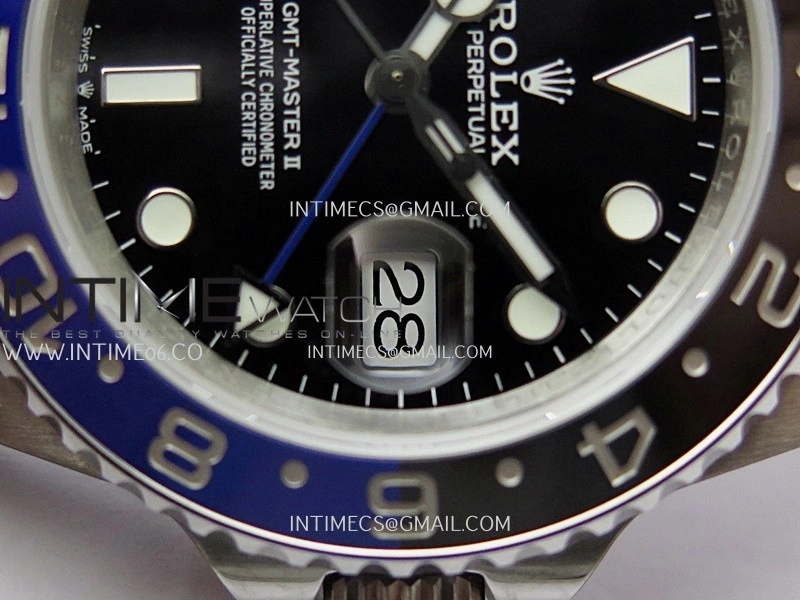 GMT-Master II 126710 BLNR Black Blue V2 904L SS QF 1:1 Best Edition Black Dial On Jubilee Bracelet SH3285 CHS