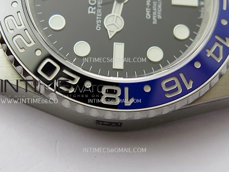 GMT-Master II 126710 BLNR Black Blue V2 904L SS QF 1:1 Best Edition Black Dial On Jubilee Bracelet SH3285 CHS