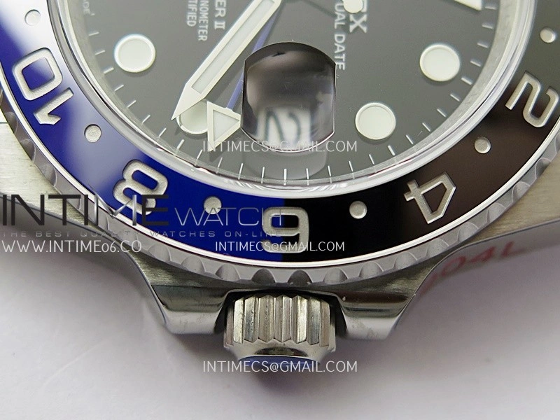 GMT-Master II 126710 BLNR Black Blue V2 904L SS QF 1:1 Best Edition Black Dial On Jubilee Bracelet SH3285 CHS