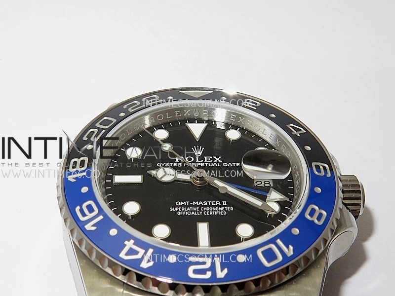 GMT-Master II 126710 BLNR Black Blue V2 904L SS QF 1:1 Best Edition Black Dial On Jubilee Bracelet SH3285 CHS