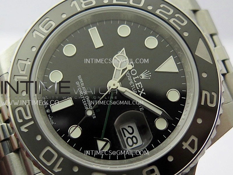 GMT-Master II 126710 GRNR Black Gray V2 904L SS QF 1:1 Best Edition Black Dial On Jubilee Bracelet SH3285 CHS