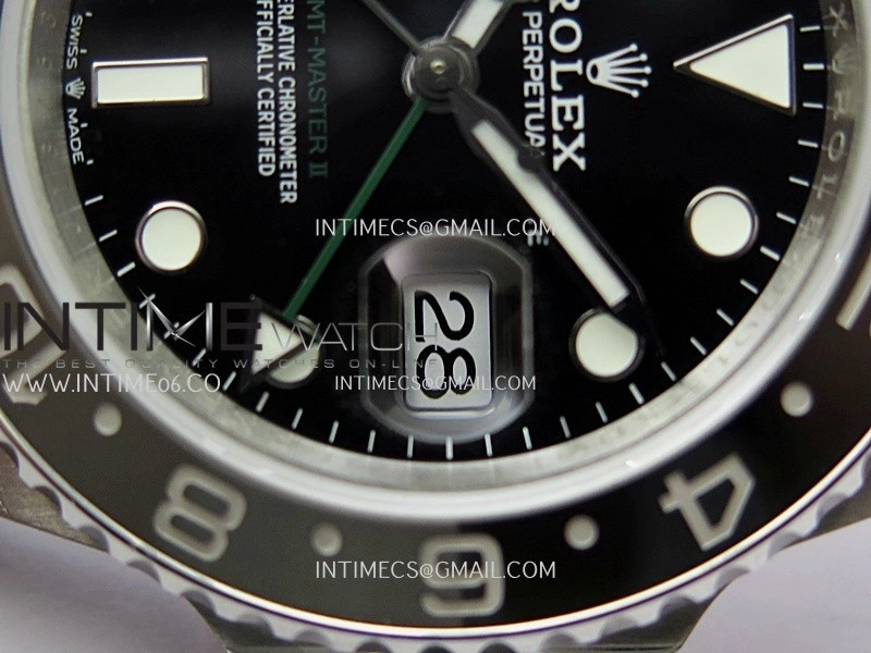 GMT-Master II 126710 GRNR Black Gray V2 904L SS QF 1:1 Best Edition Black Dial On Jubilee Bracelet SH3285 CHS