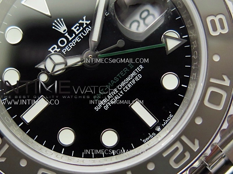 GMT-Master II 126710 GRNR Black Gray V2 904L SS QF 1:1 Best Edition Black Dial On Jubilee Bracelet SH3285 CHS