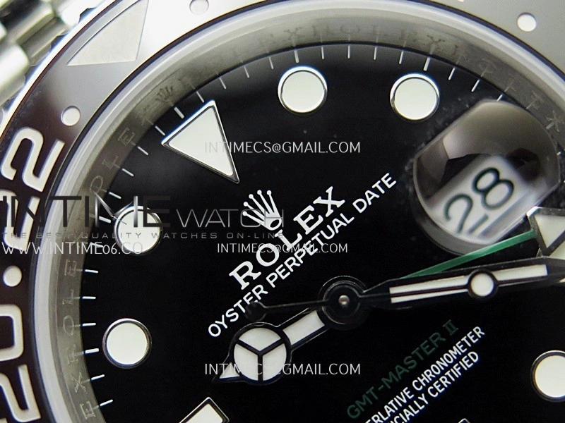GMT-Master II 126710 GRNR Black Gray V2 904L SS QF 1:1 Best Edition Black Dial On Jubilee Bracelet SH3285 CHS