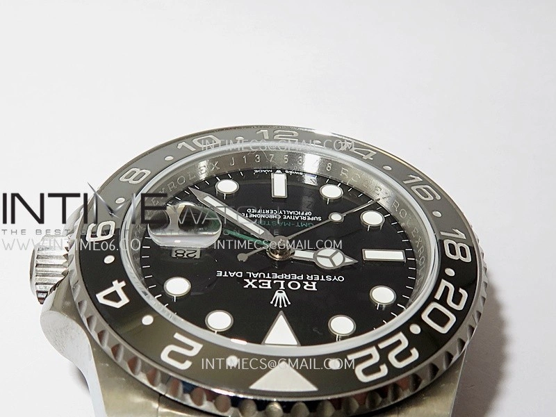 GMT-Master II 126710 GRNR Black Gray V2 904L SS QF 1:1 Best Edition Black Dial On Jubilee Bracelet SH3285 CHS