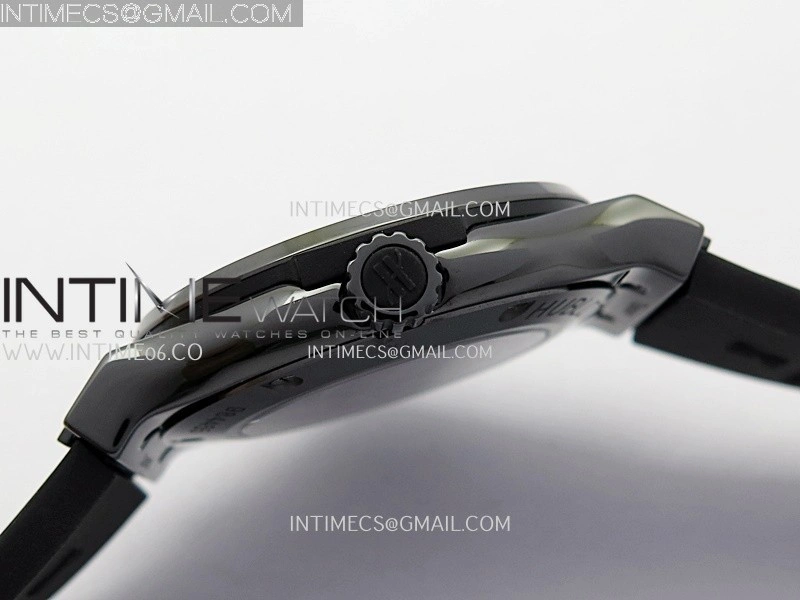 Classic Fusion 42mm Ceramic JJZF 1:1 Best Edition Black Dial On Black Rubber Strap
