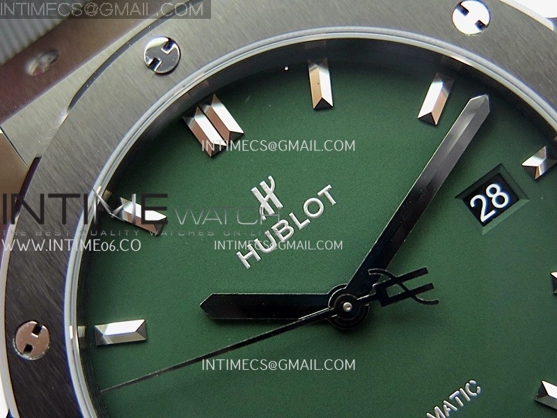 Classic Fusion 42mm Ceramic JJZF 1:1 Best Edition Green Dial On Black Rubber Strap