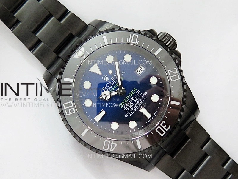 Sea-Dweller 126660 Blaken Style02 BP Best Edition Blue Ombre Dial On DLC Bracelet SH3135