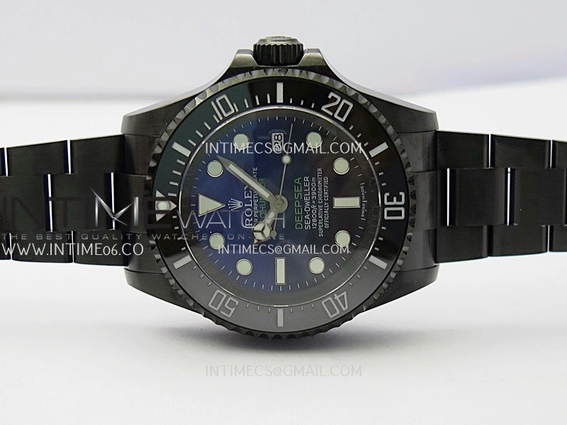 Sea-Dweller 126660 Blaken Style02 BP Best Edition Blue Ombre Dial On DLC Bracelet SH3135