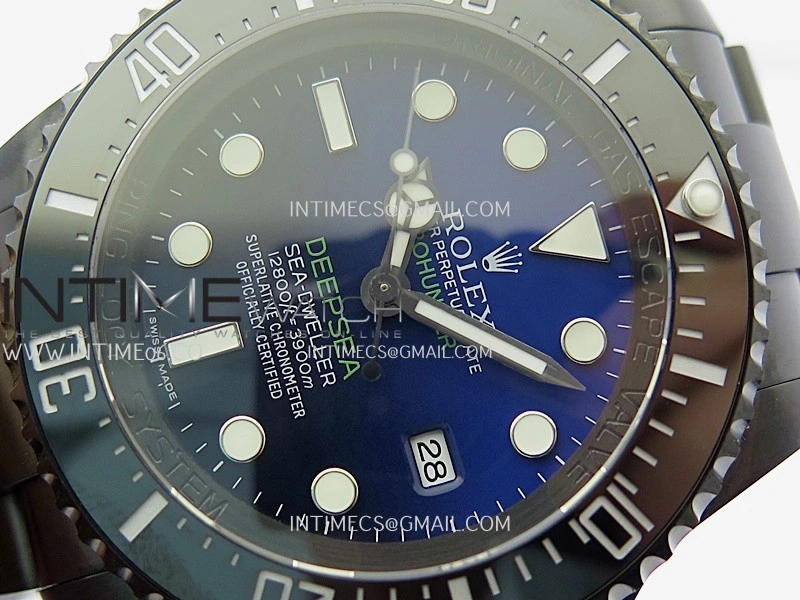 Sea-Dweller 126660 Blaken Style02 BP Best Edition Blue Ombre Dial On DLC Bracelet SH3135