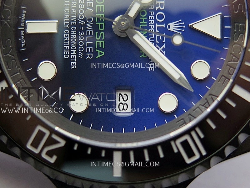 Sea-Dweller 126660 Blaken Style02 BP Best Edition Blue Ombre Dial On DLC Bracelet SH3135