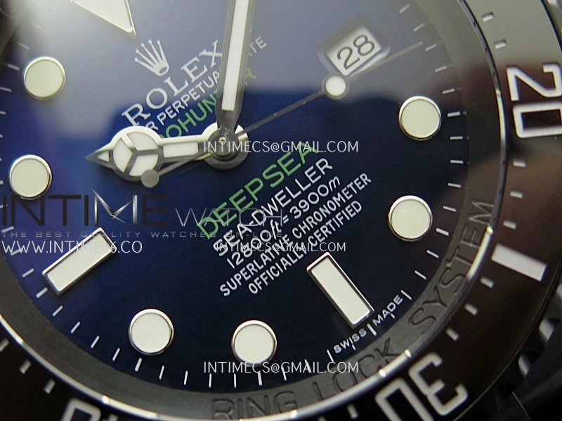 Sea-Dweller 126660 Blaken Style02 BP Best Edition Blue Ombre Dial On DLC Bracelet SH3135