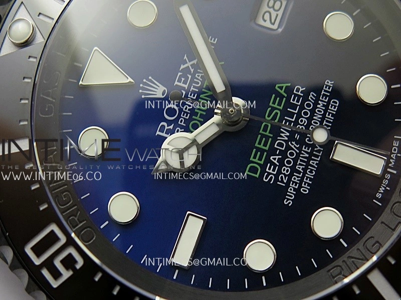 Sea-Dweller 126660 Blaken Style02 BP Best Edition Blue Ombre Dial On DLC Bracelet SH3135