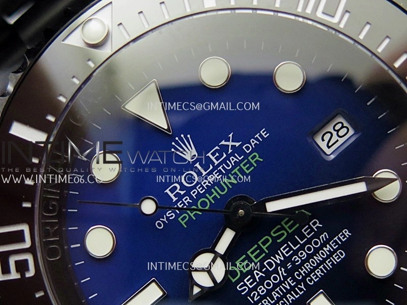 Sea-Dweller 126660 Blaken Style02 BP Best Edition Blue Ombre Dial On DLC Bracelet SH3135