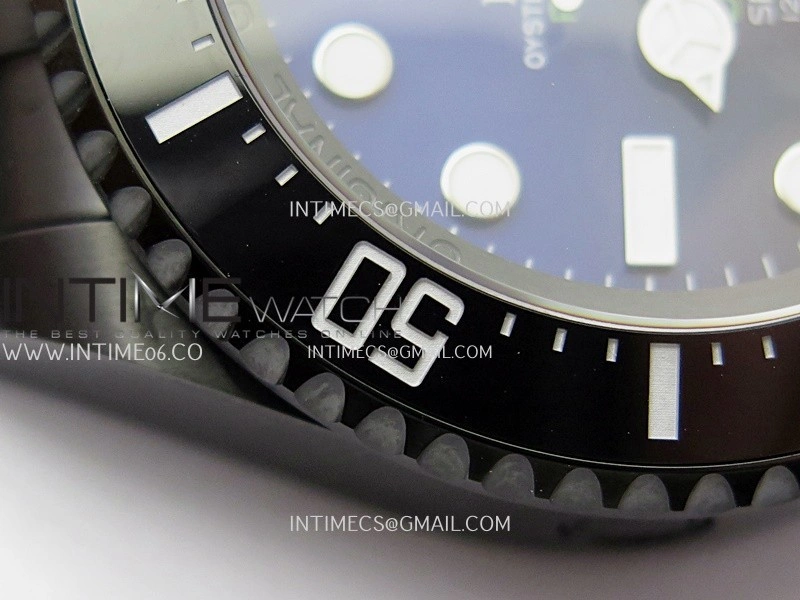 Sea-Dweller 126660 Blaken Style02 BP Best Edition Blue Ombre Dial On DLC Bracelet SH3135