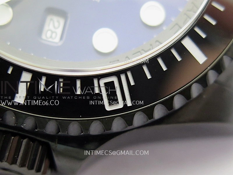 Sea-Dweller 126660 Blaken Style02 BP Best Edition Blue Ombre Dial On DLC Bracelet SH3135