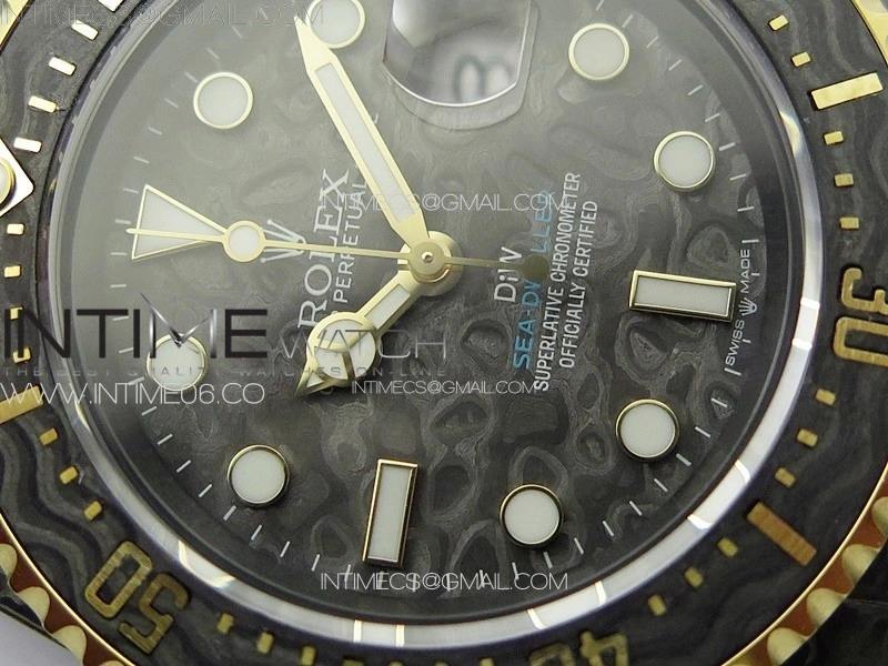 Sea Dweller 43mm Carbon YG 'IRBIS' DIWF Best Edition Carbon Dial on Black Nylon Strap A2824